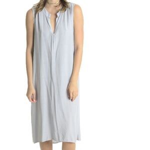 🆕 CP Shades Sleeveless Split Neck Shirt Dress